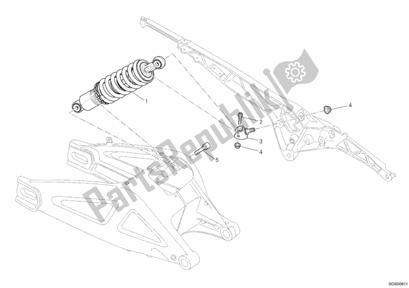 Toutes les pièces pour le Amortisseur Arrière du Ducati Monster 795 EU Thailand 2012